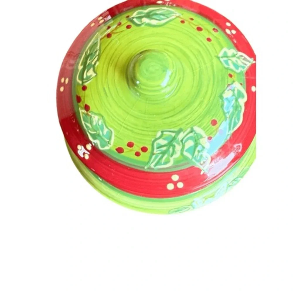 Holly Christmas 3 Pc Tea Set Romancing Provence Collections 2008 Creamer & Sugar